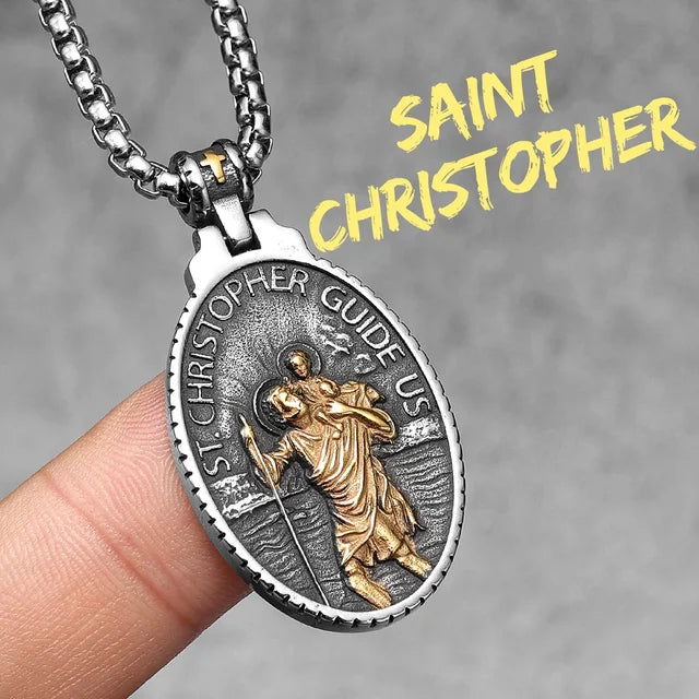 Sacred Guardian Necklace (Saint Christopher Pendant)