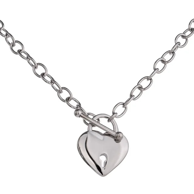Charlotte Necklace (Heart Lock Pendant)