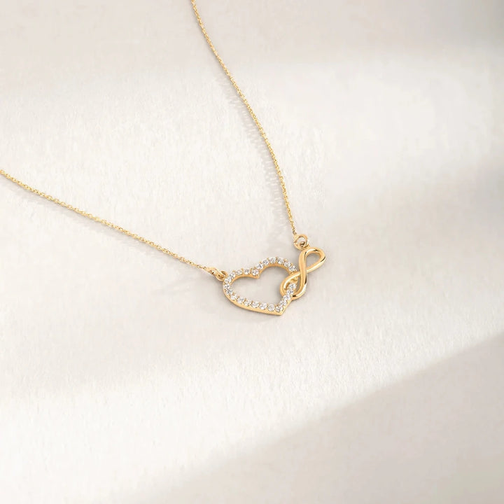Infinite Love Necklace (Heart Pendant with CZ)