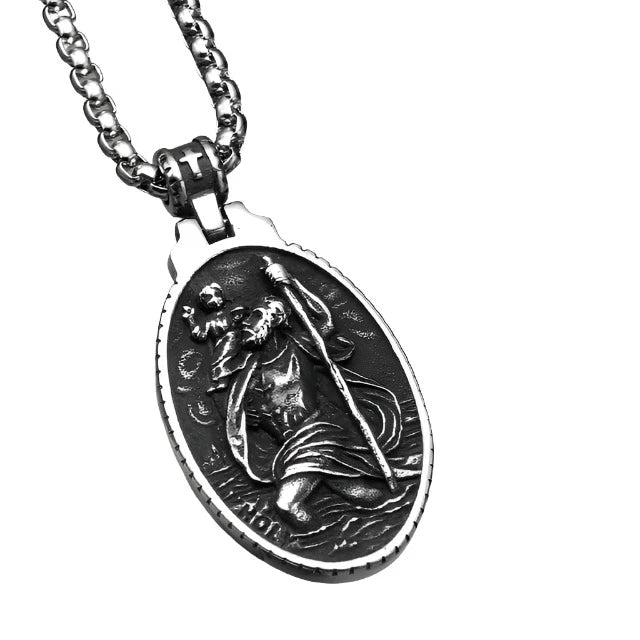 Divine Figure Necklace (Saint Christopher Pendant)