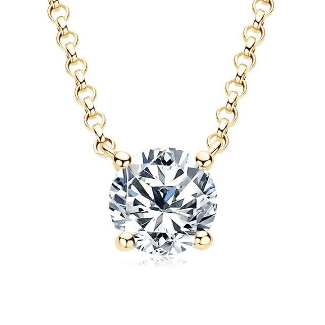 Solitaire Drop Necklace (Moissanite)