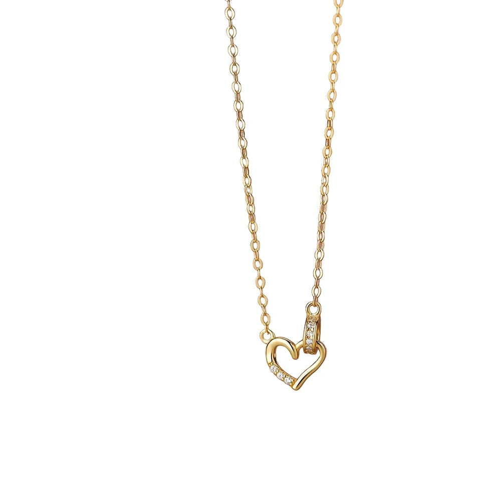 Lila Necklace (Sparkling Heart with CZ)