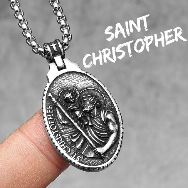 Heavenly Guardian Necklace (Saint Christopher Pendant)