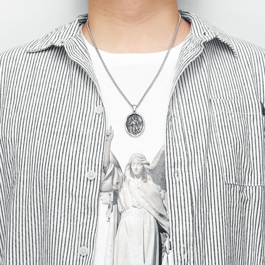 Voyager's Guardian Necklace (Saint Christopher Pendant)