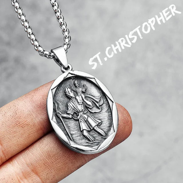 Voyager's Guardian Necklace (Saint Christopher Pendant)