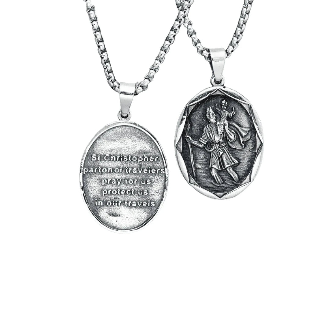 Voyager's Guardian Necklace (Saint Christopher Pendant)