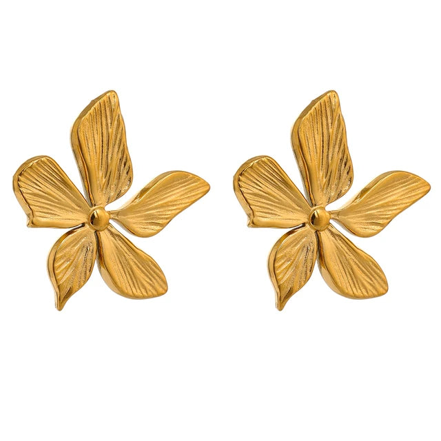 Golden Flower Earrings