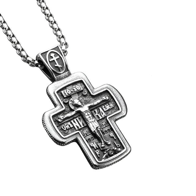 Gothic Cross Necklace (Vintage Jesus Pendant)