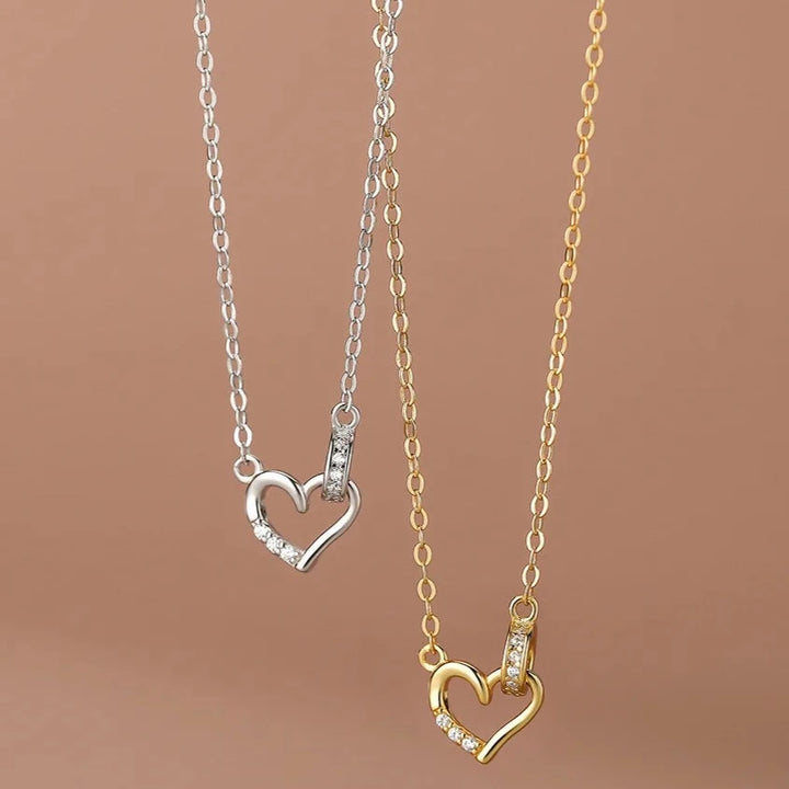 Lila Necklace (Sparkling Heart with CZ)
