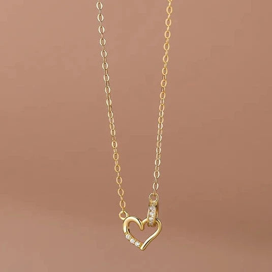 Lila Necklace (Sparkling Heart with CZ)