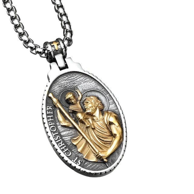 Heavenly Guardian Necklace (Saint Christopher Pendant)