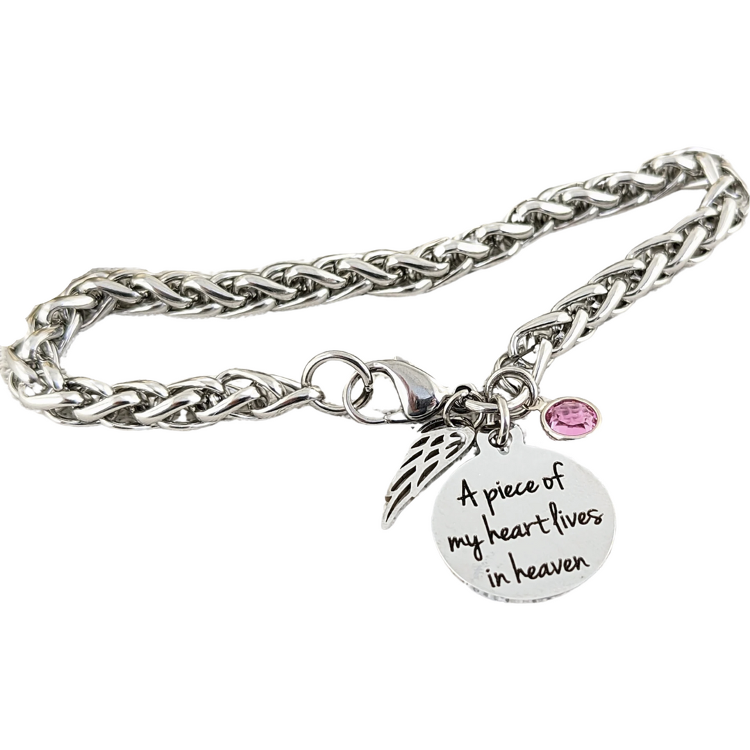 A Piece Of My Heart Lives Heaven Bracelet