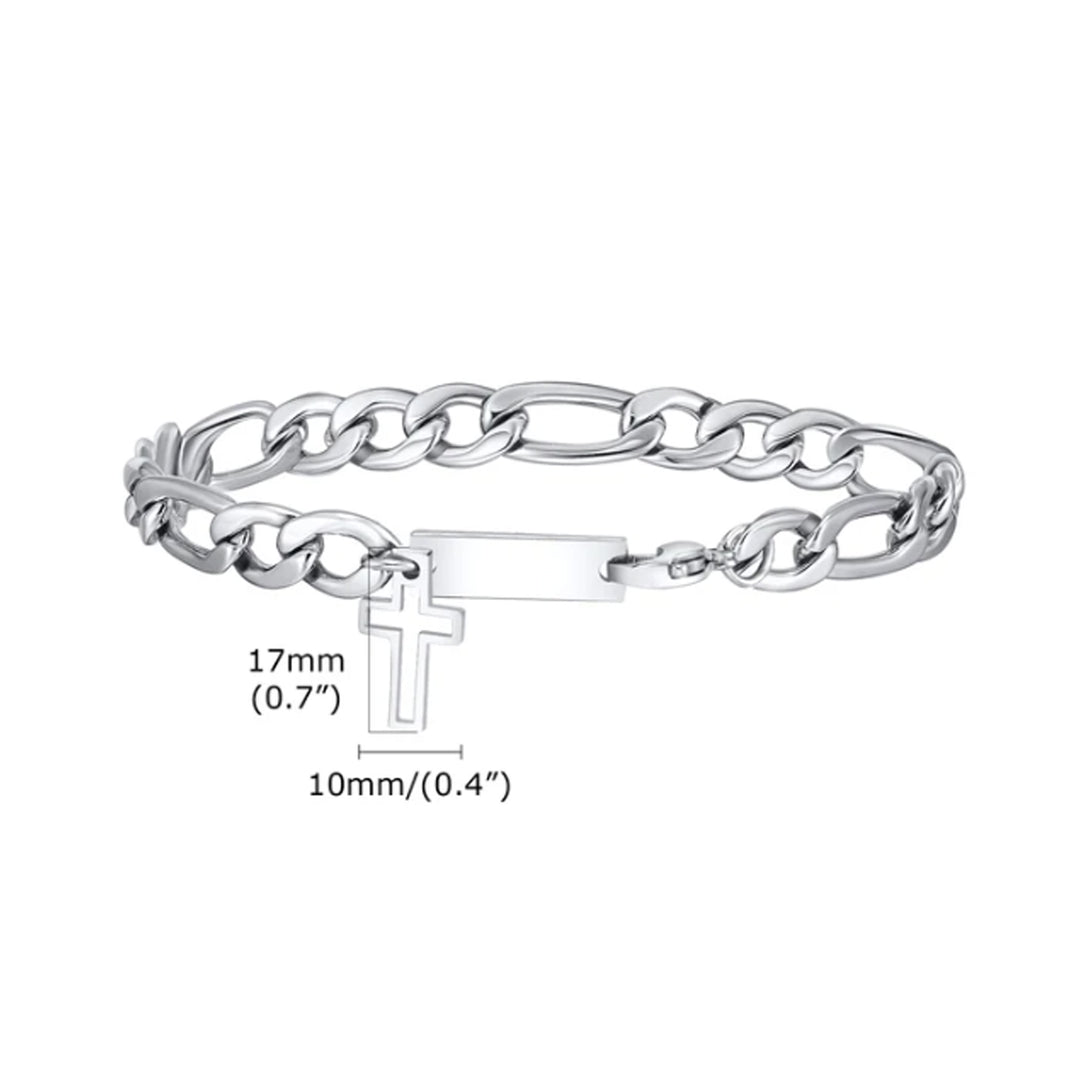 Radiant Faith Bracelet (Cross with Cuban Chain)
