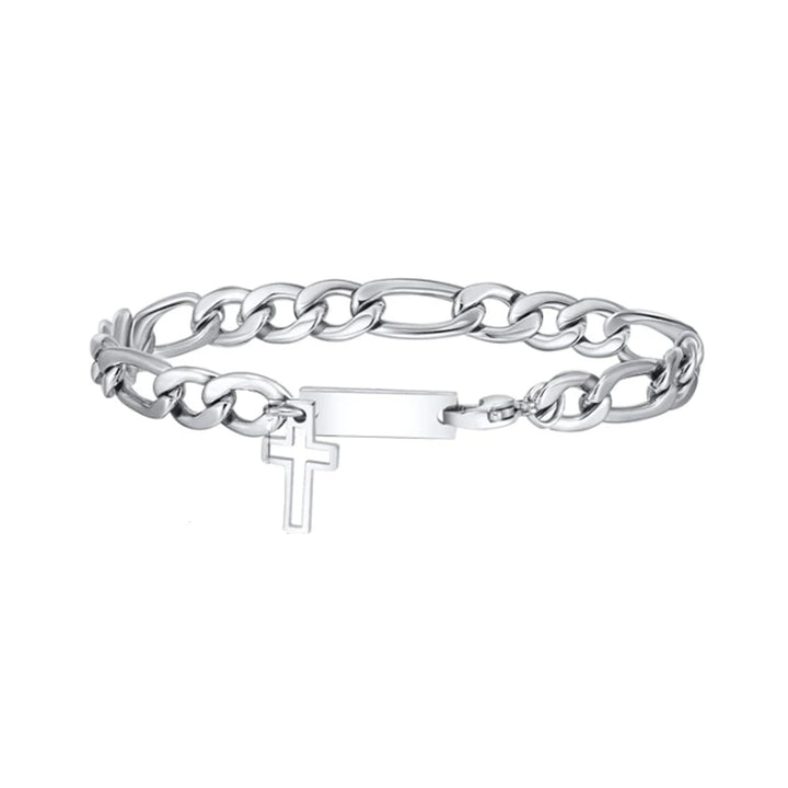 Radiant Faith Bracelet (Cross with Cuban Chain)
