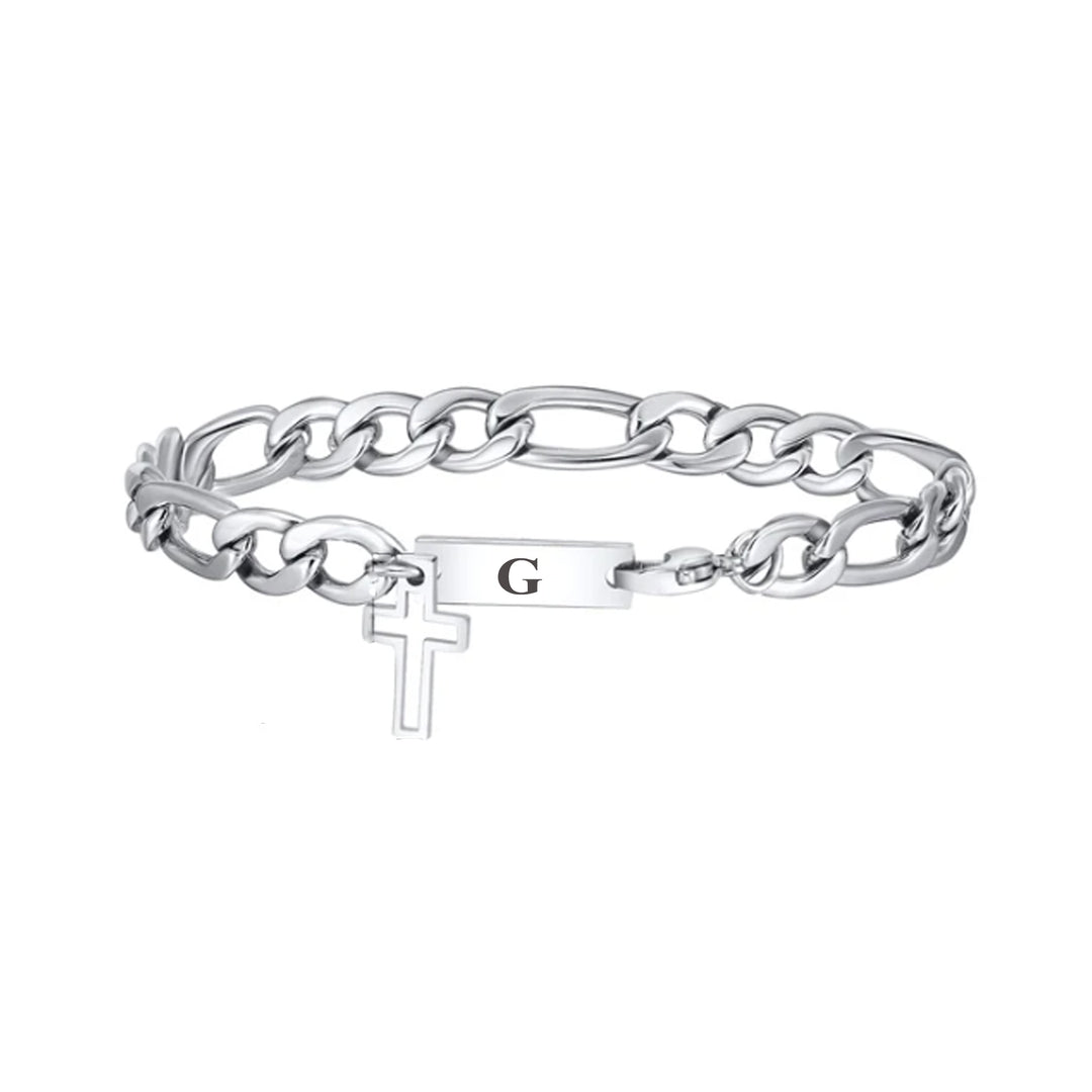 Radiant Faith Bracelet (Cross with Cuban Chain)