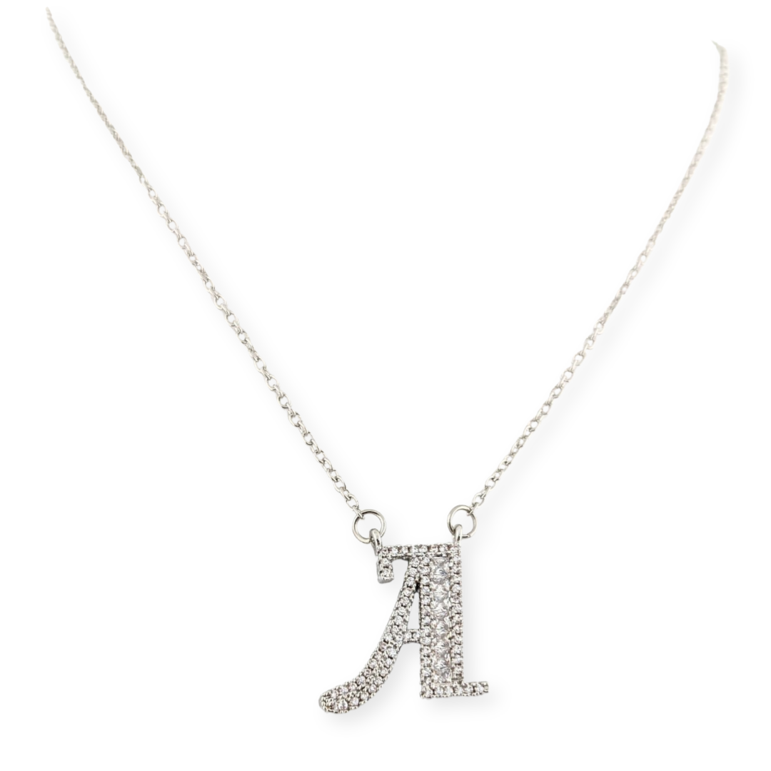 Jamie CZ Initial Necklace