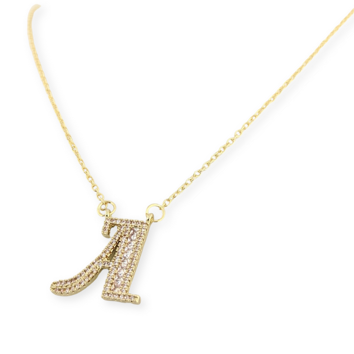 Jamie CZ Initial Necklace