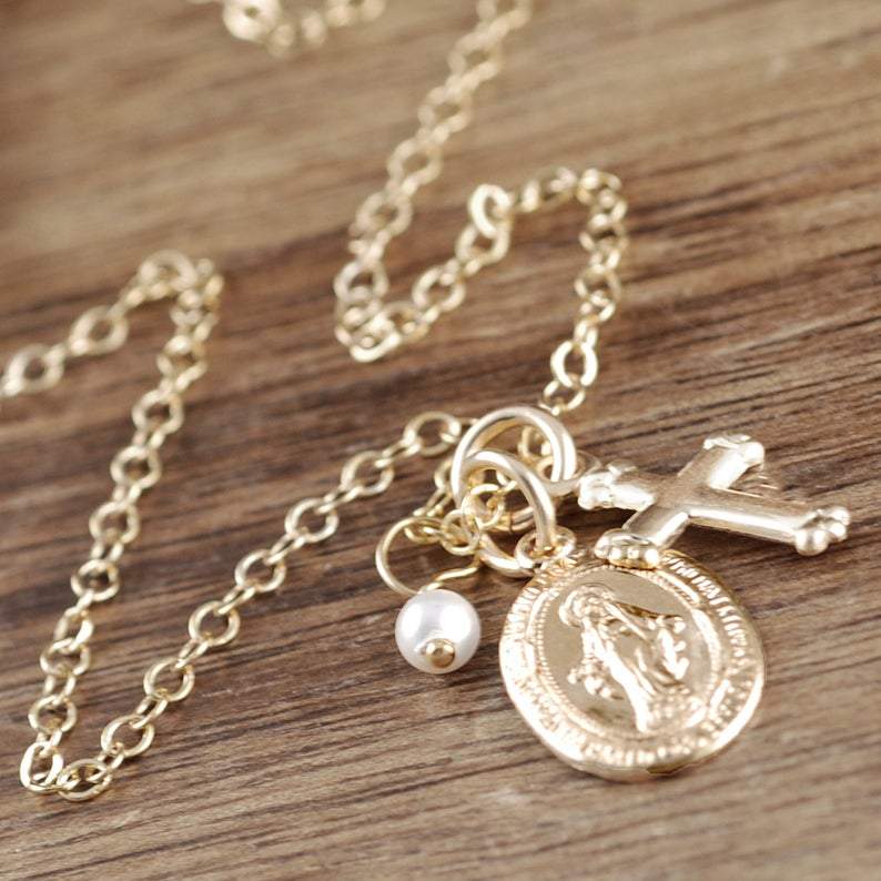 Dainty Miraculous Virgin Mary Necklace