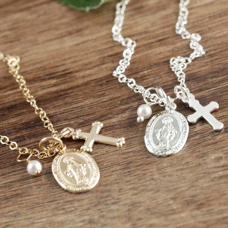 Dainty Miraculous Virgin Mary Necklace