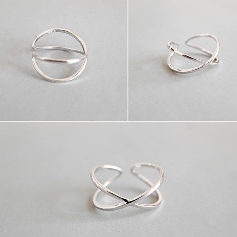 Sterling Silver Criss Cross Ring