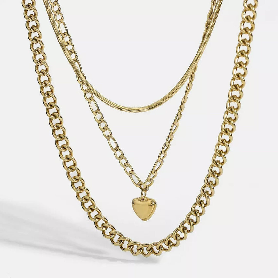 Mable Layered Heart Necklace