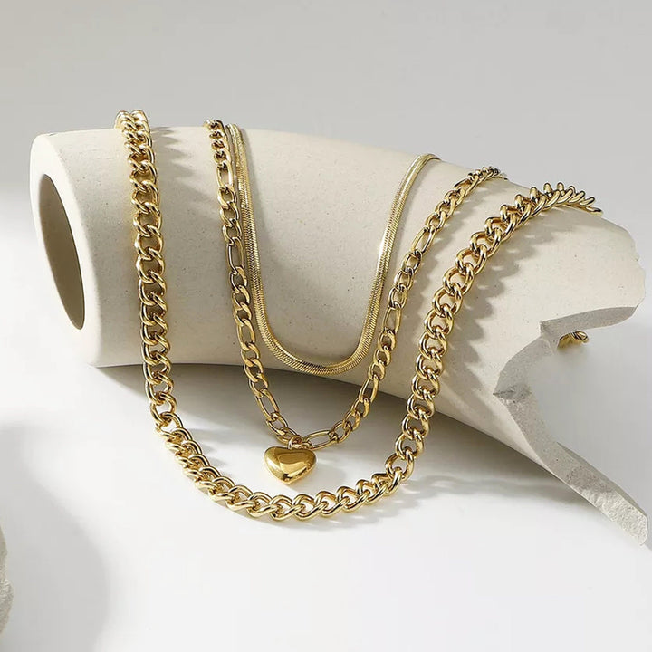 Mable Layered Heart Necklace