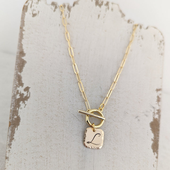 Esme Square Initial Necklace