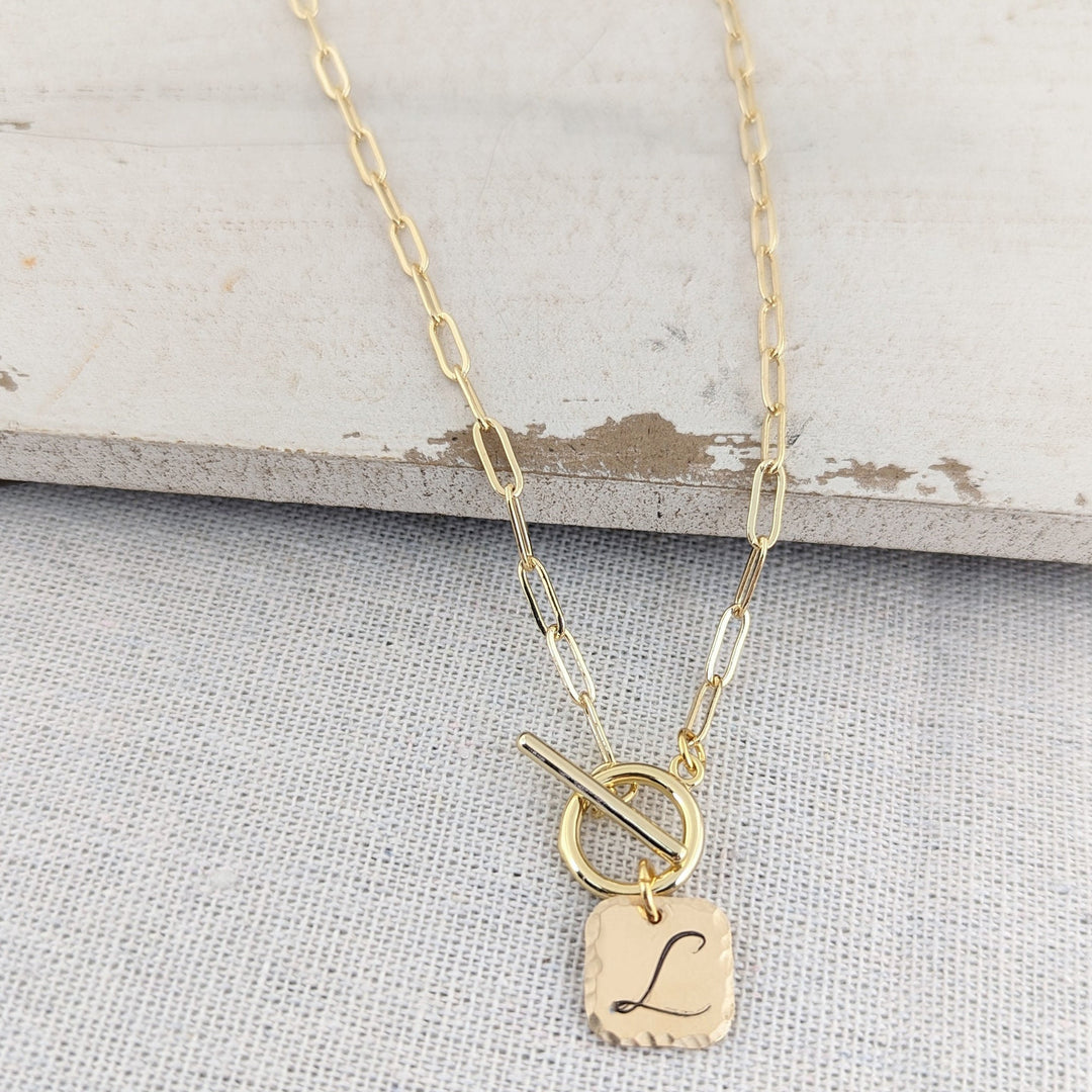 Esme Square Initial Necklace