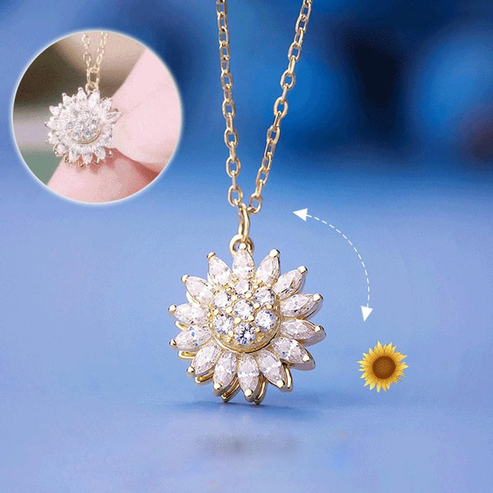 Sunflower Spinner Necklace