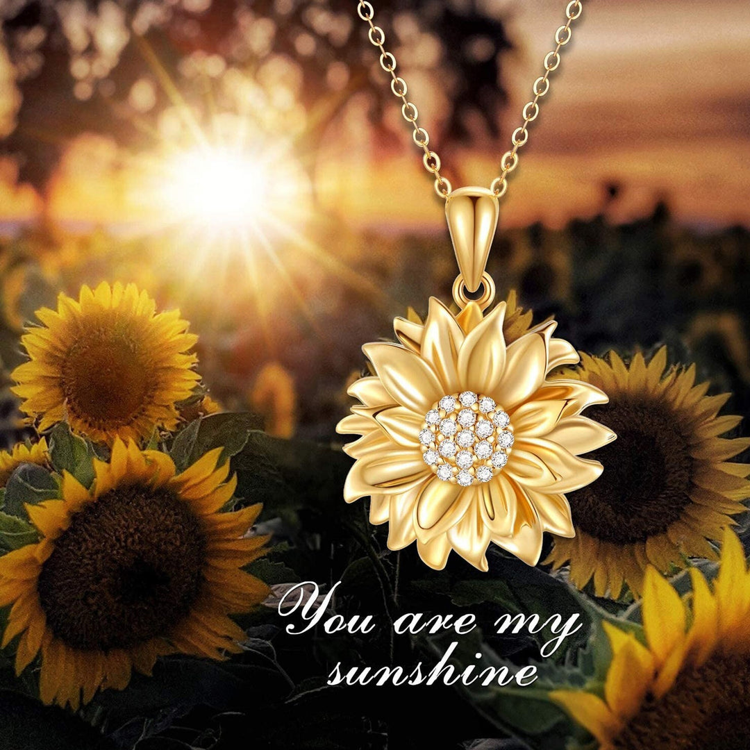 You are my Sunshine Sunflower Necklace