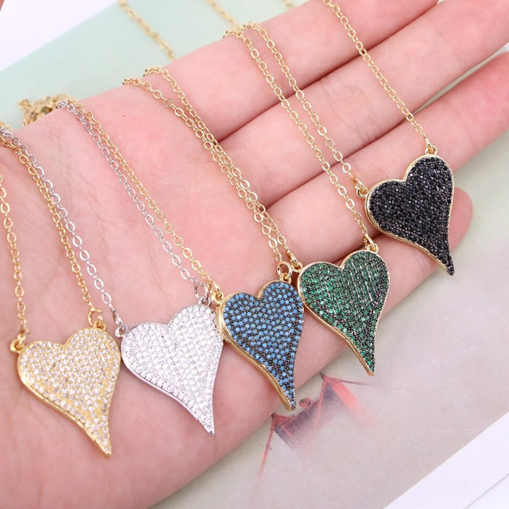 Bianca CZ Heart Pendant Necklace