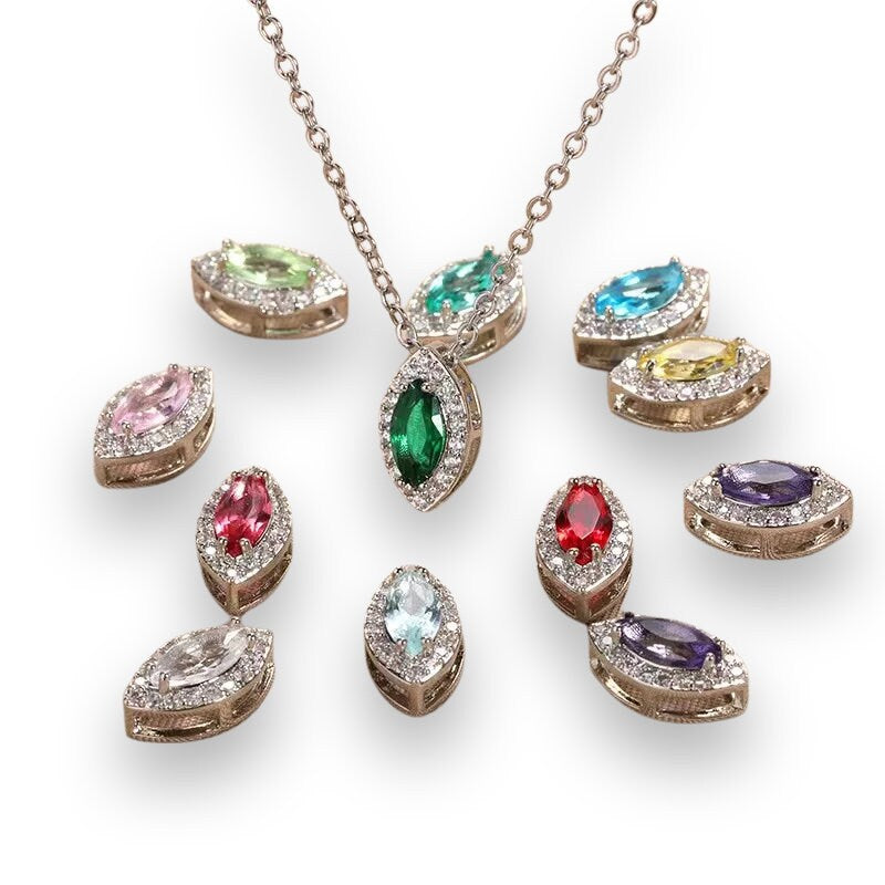 Ama Birthstone Zircon Family Necklace