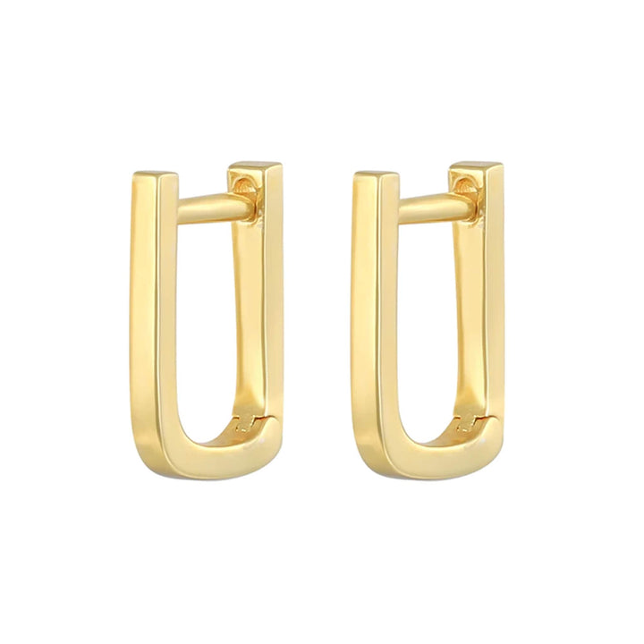 Harper Huggies Rectangle Earrings