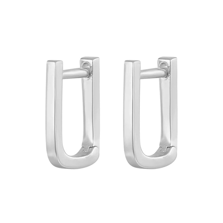 Harper Huggies Rectangle Earrings