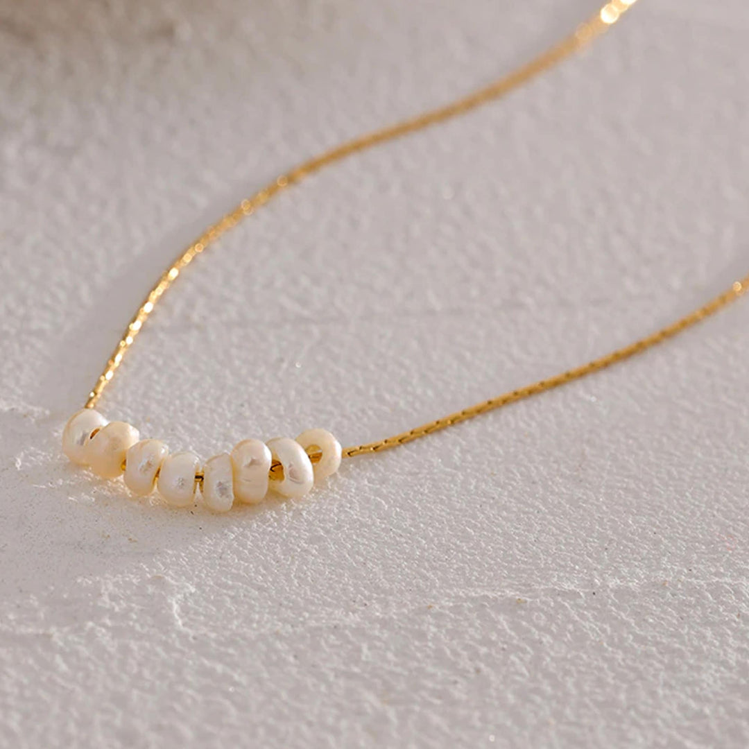 Ella Beaded Natural Pearl Necklace