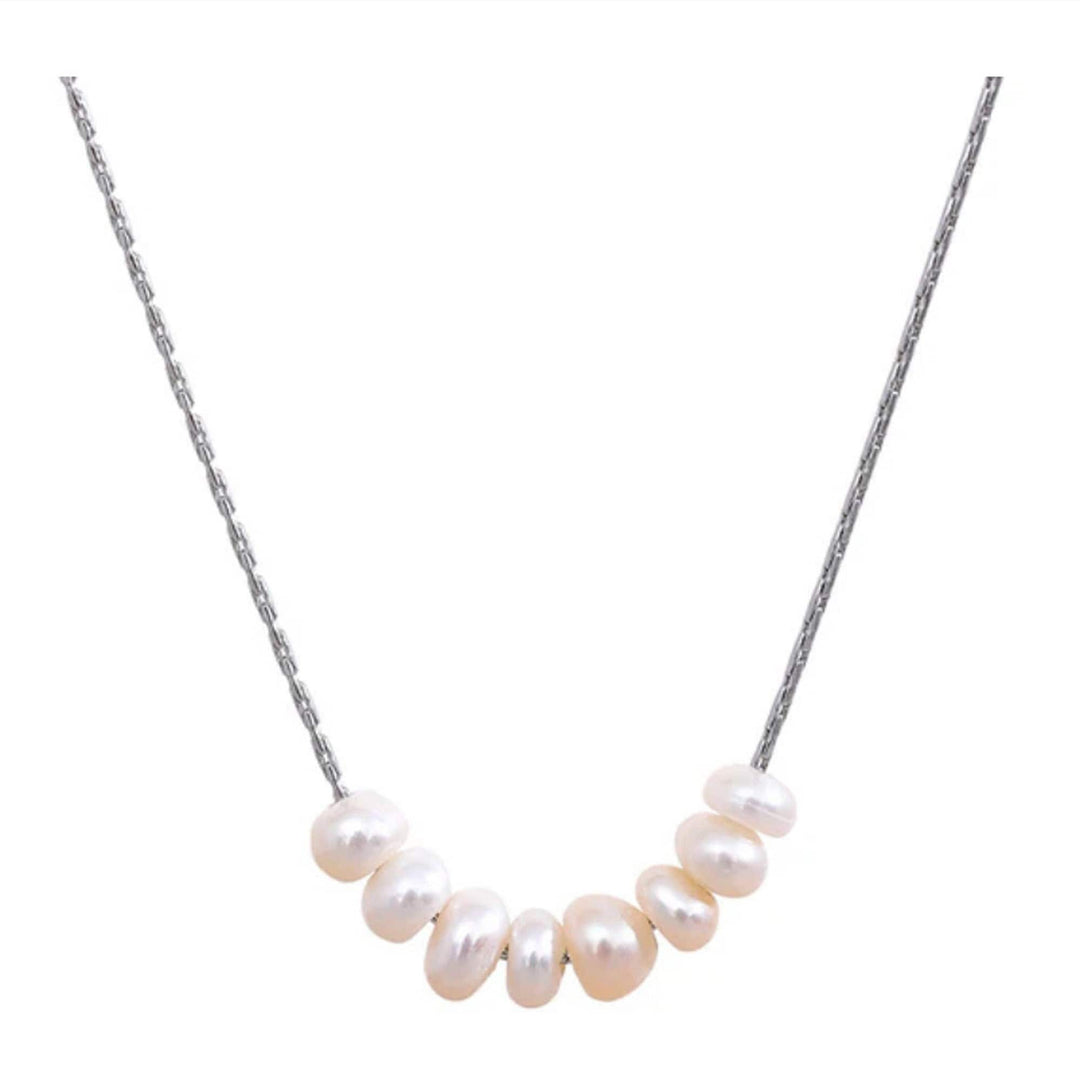 Ella Beaded Natural Pearl Necklace 