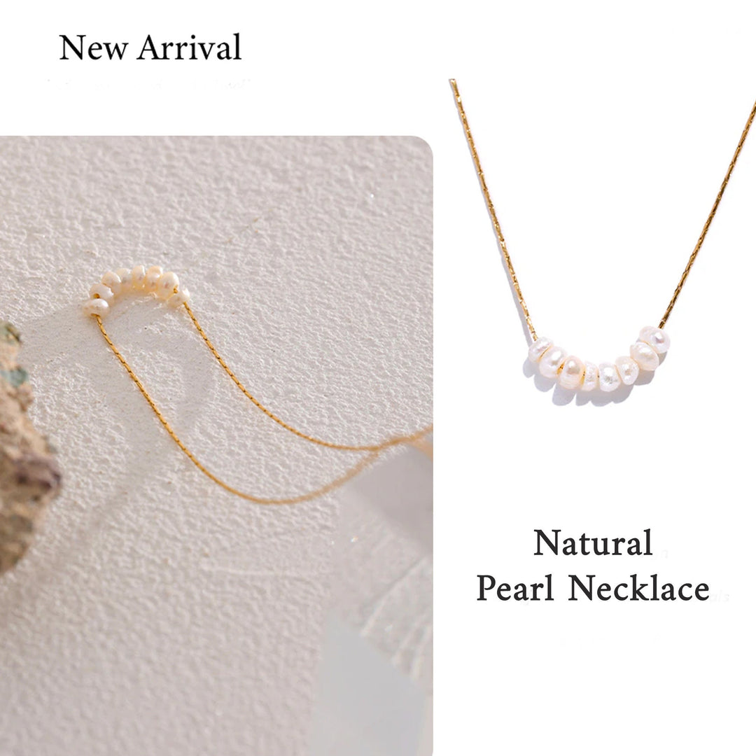 Ella Beaded Natural Pearl Necklace 