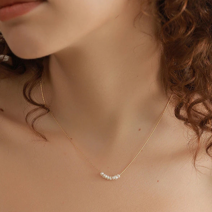 Ella Beaded Natural Pearl Necklace