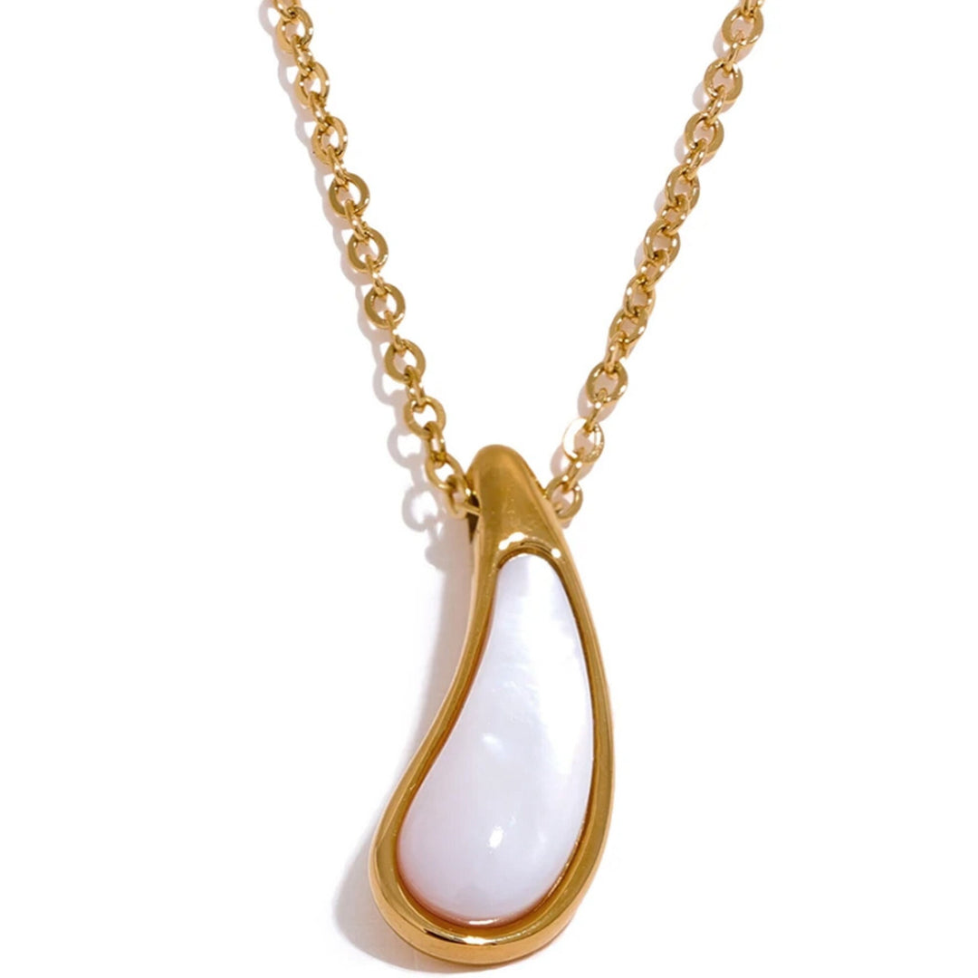 The Nina Natural Shell Tear Drop Necklace