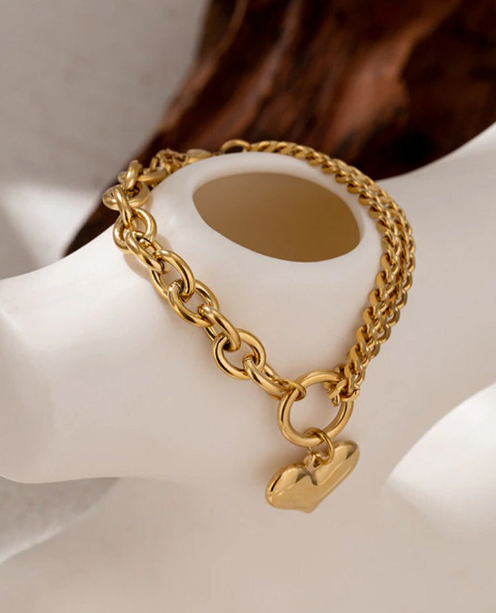 Viena Chunky Heart Bracelet