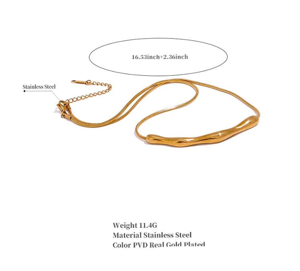 Eloise Curved Bar Necklace