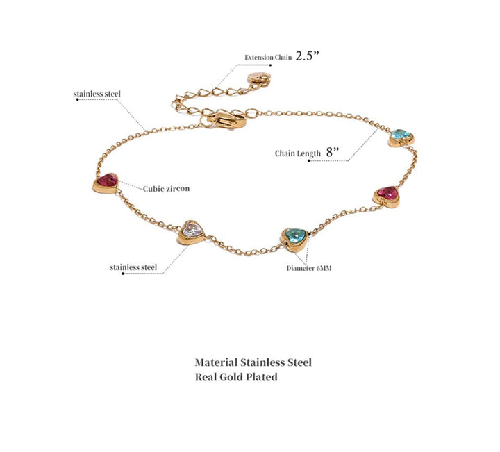 Adora Heart Anklet