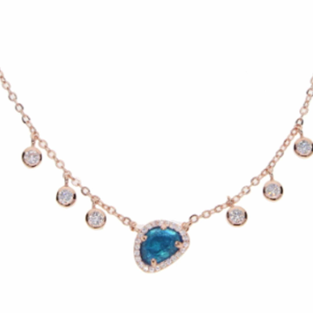 Cubic Zirconia Stone Necklace.