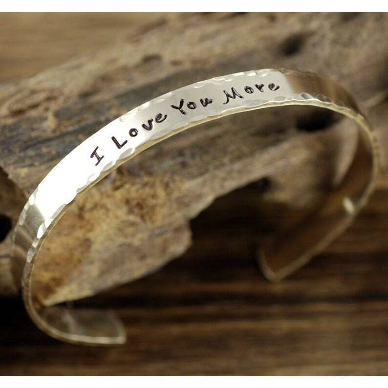 I Love you More Skinny Cuff Bracelet.