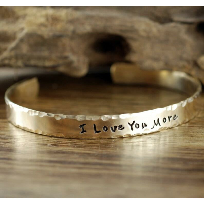 I Love you More Skinny Cuff Bracelet.