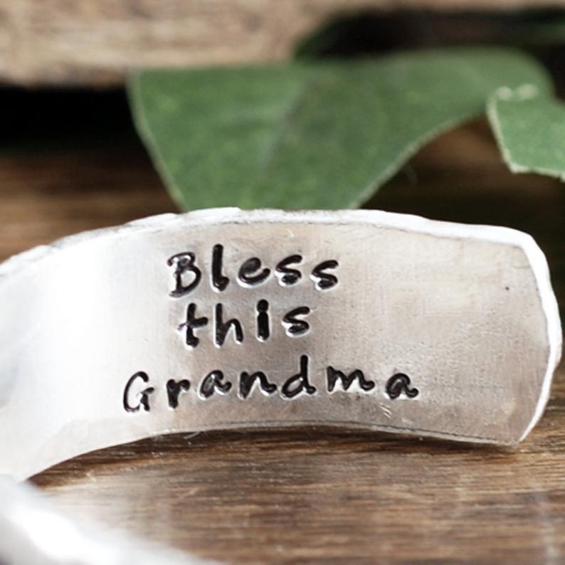 Personalized Wide Cuff Bracelet for Mom/Grandma.