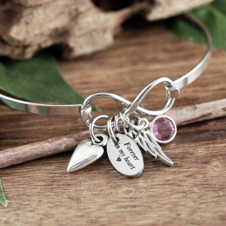 Forever in my Heart Memorial Infinity Bracelet –