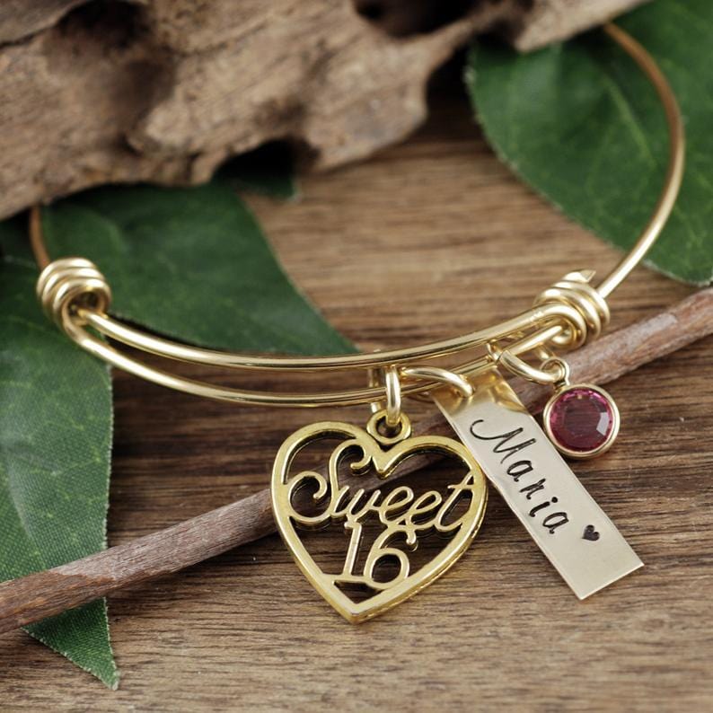 Personalized Sweet Sixteen Bracelet.