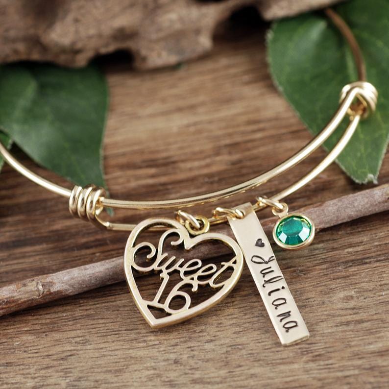 Personalized Sweet Sixteen Bracelet.