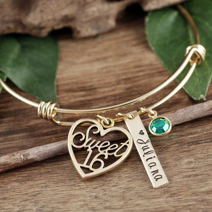 Personalized Sweet Sixteen Bracelet.